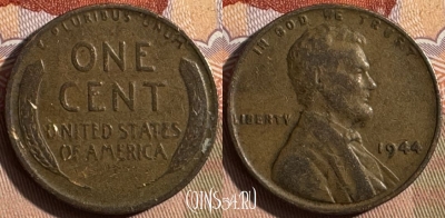 США 1 цент 1944 года, KM# A132, 424s-119