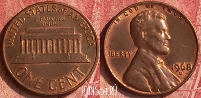 США 1 цент 1978 года D, KM# 201, 343n-056