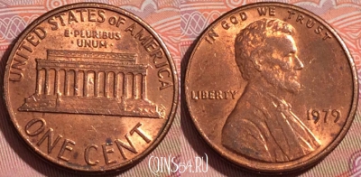 США 1 цент 1979 года, KM# 201, 111b-107