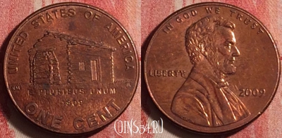 США 1 цент 2009 года, KM# 441, 197j-023