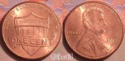 США 1 цент 2011 года, KM# 468, 126j-003