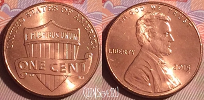 США 1 цент 2015 года, KM# 468, 072j-033