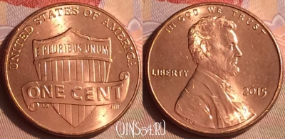 США 1 цент 2015 года, KM# 468, 431-135