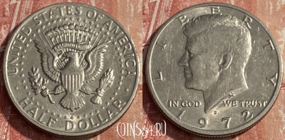 США 50 центов 1972 D, KM# 202b, 243q-082 ♛