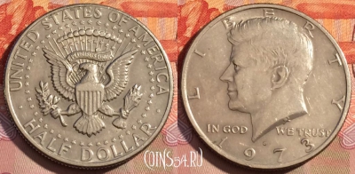 США 1/2 доллара 1973 года D, KM# 202b, 280a-049