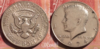 США 1/2 доллара 1974 года, KM# 202b, 066c-129