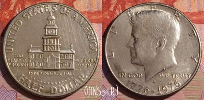 США 50 центов 1976 года D, KM# 205, 178c-078
