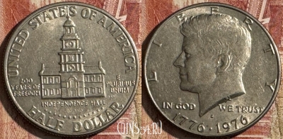 США 50 центов 1976 D, KM# 205, 504s-089