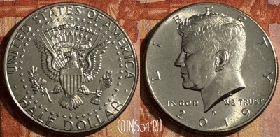 США 50 центов 2019 D, Half Dollar, KM# A202b, UNC 513s-087
