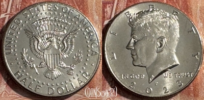 США 50 центов 2023 P, Half Dollar, KM# A202b, UNC, 506s-070