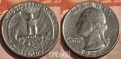 США 25 центов 1966 года, KM# 164a, 281q-098