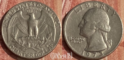 США 25 центов 1973 года, KM# 164a, 042p-007
