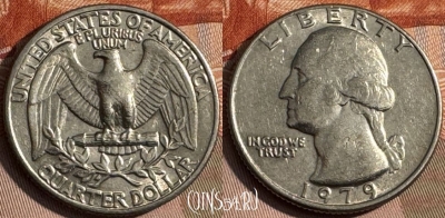 США 25 центов 1979 года, KM# 164a, 136s-048