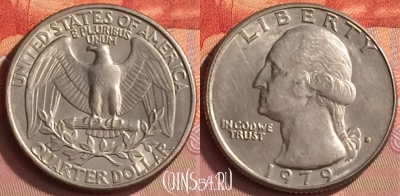 США 25 центов 1979 года D, KM# 164a, 235o-110