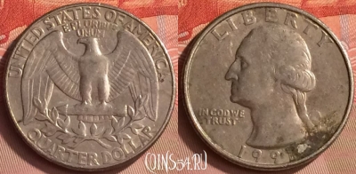 США 25 центов 1991 года, KM# 164a, 154m-113