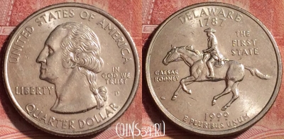 США 25 центов 1999 года D, KM# 293, 336k-127