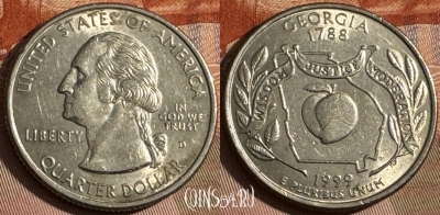 США 25 центов 1999 D, KM# 296, 069t-044