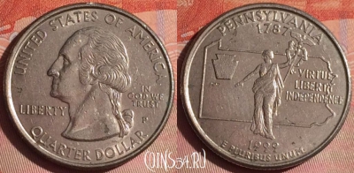 США 25 центов 1999 года P, KM# 294, 048i-121