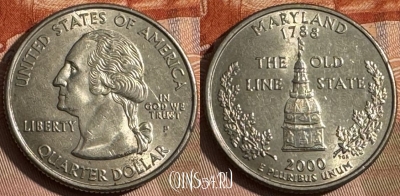 США 25 центов 2000 P, KM# 306, s066t-038