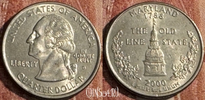 США 25 центов 2000 D, KM# 306, 111s-091