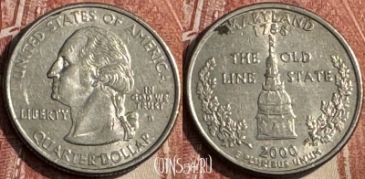 США 25 центов 2000 D, KM# 306, 124s-084