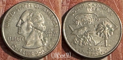 США 25 центов 2000 P, KM# 307, 110s-003