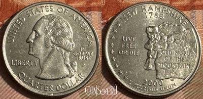 США 25 центов 2000 D, KM# 308, 068t-130