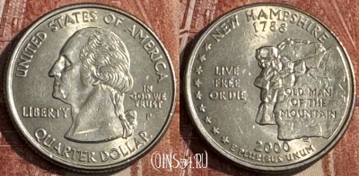 США 25 центов 2000 P, KM# 308, 116s-058