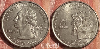 США 25 центов 2000 года P, KM# 308, 453o-003