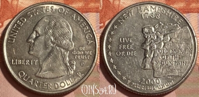 США 25 центов 2000 P, KM# 308, 466q-240