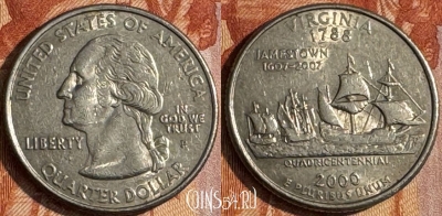 США 25 центов 2000 P, KM# 309, 151s-043