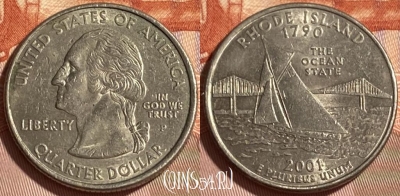 США 25 центов 2001 P, KM# 320, 466q-243