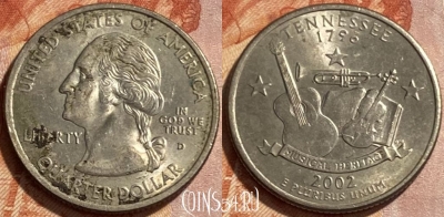 США 25 центов 2002 D, KM# 331, 493р-010