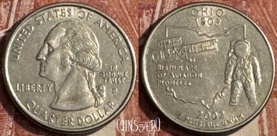 США 25 центов 2002 D, KM# 332, 115s-114