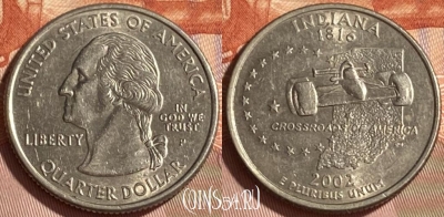 США 25 центов 2002 P, KM# 334, 466q-248