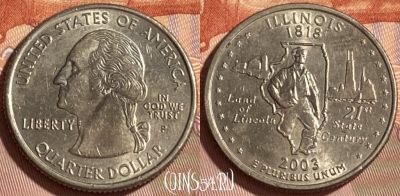 США 25 центов 2003 P, KM# 343, 466q-255