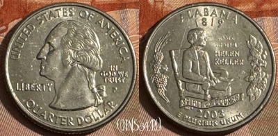 США 25 центов 2003 P, KM# 344, s066t-090