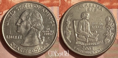 США 25 центов 2003 P, KM# 344, 466q-252
