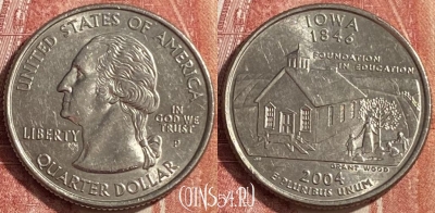 США 25 центов 2004 года P, KM# 358, 452o-143