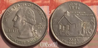 США 25 центов 2004 года D, KM# 358, 059o-114