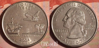 США 25 центов 2004 года P, KM# 356, 334-052