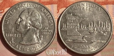 США 25 центов 2005 P, KM# 371, 466q-265