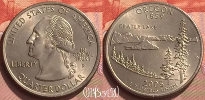 США 25 центов 2005 года P, KM# 372, 070o-122
