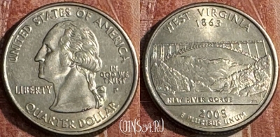 США 25 центов 2005 P, KM# 374, 112s-070