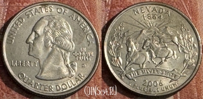 США 25 центов 2006 D, KM# 382, 110s-001