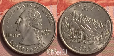 США 25 центов 2006 года P, KM# 384, 063o-108