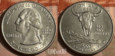 США 25 центов 2007 P, KM# 396, 068t-087