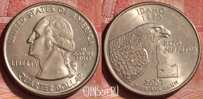 США 25 центов 2007 года P, KM# 398, 336k-084