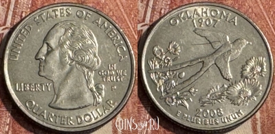 США 25 центов 2008 P, KM# 421, 124s-113