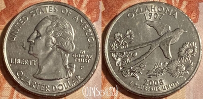 США 25 центов 2008 P, KM# 421, 163r-143